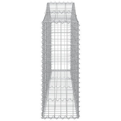 Arched Gabion Baskets 7 pcs 200x30x80/100 cm Galvanised Iron