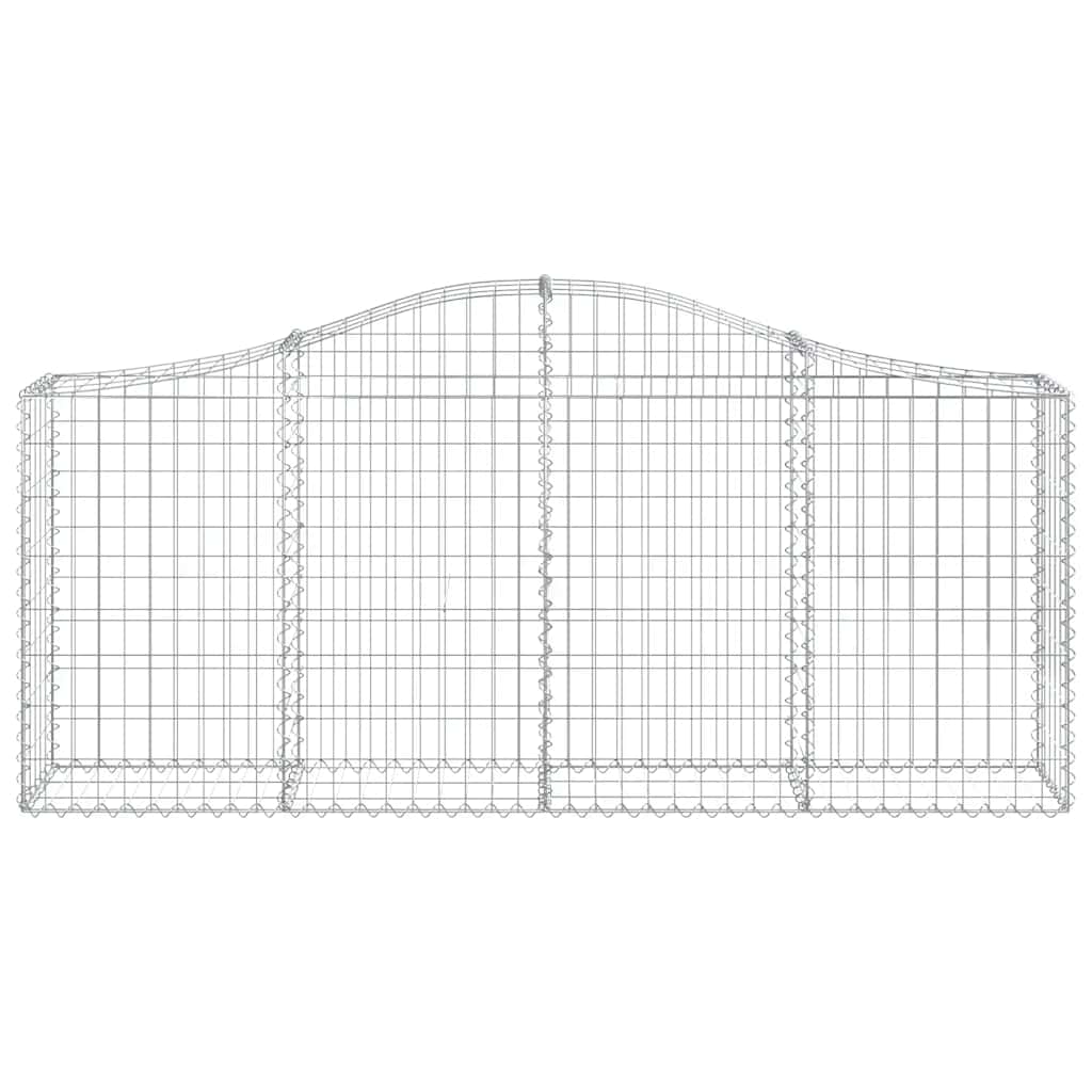 Arched Gabion Baskets 8 pcs 200x30x80/100 cm Galvanised Iron