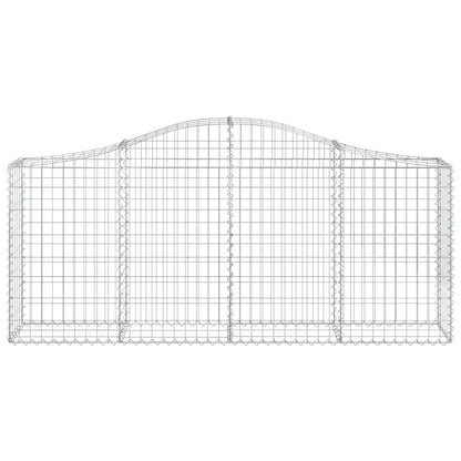 Arched Gabion Baskets 8 pcs 200x30x80/100 cm Galvanised Iron