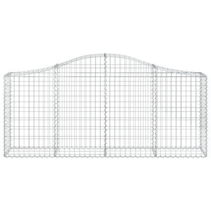 Arched Gabion Baskets 9 pcs 200x30x80/100 cm Galvanised Iron
