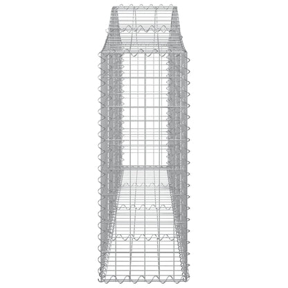 Arched Gabion Baskets 11 pcs 200x30x80/100 cm Galvanised Iron