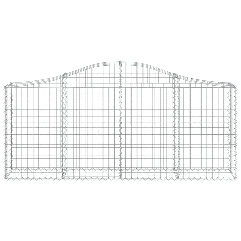 Arched Gabion Baskets 18 pcs 200x30x80/100 cm Galvanised Iron