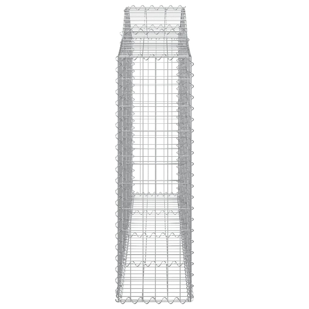 Arched Gabion Baskets 2 pcs 200x30x100/120 cm Galvanised Iron