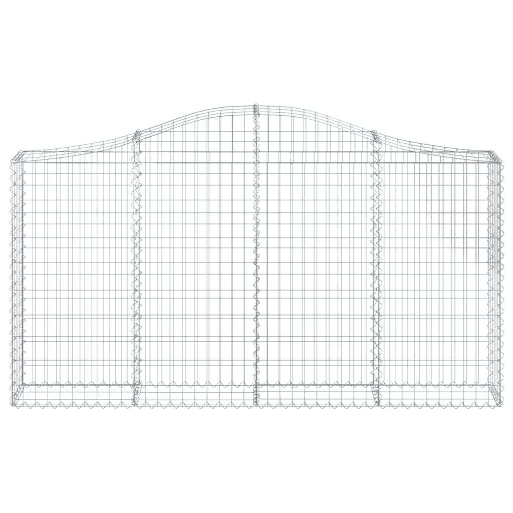 Arched Gabion Baskets 3 pcs 200x30x100/120 cm Galvanised Iron