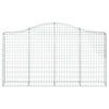 Arched Gabion Baskets 3 pcs 78.7"x11.8"x39.4"/47.2" Galvanized Iron