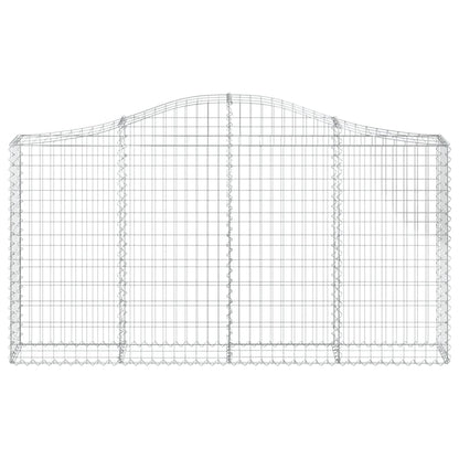 Arched Gabion Baskets 4 pcs 200x30x100/120 cm Galvanised Iron