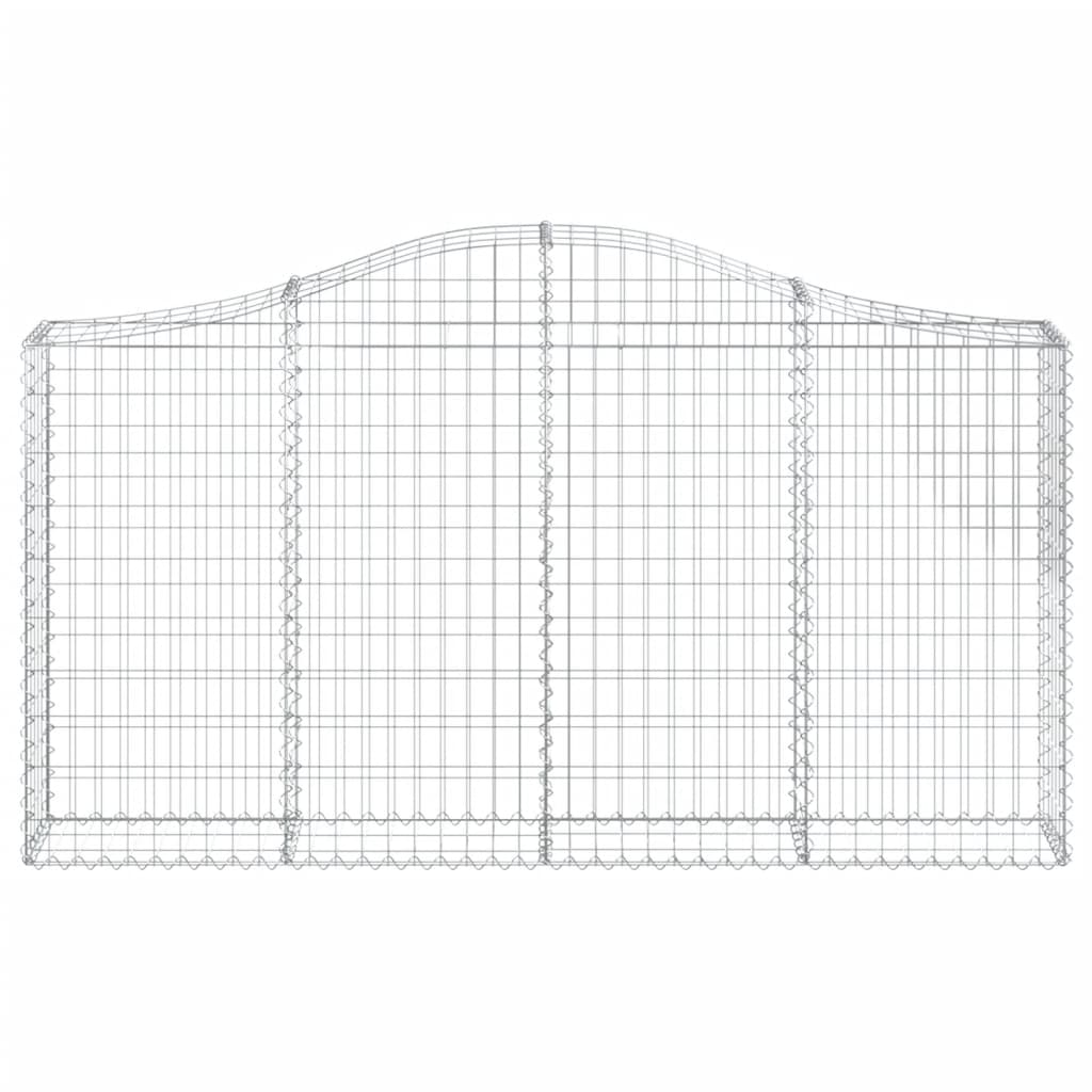 Arched Gabion Baskets 7 pcs 200x30x100/120 cm Galvanised Iron