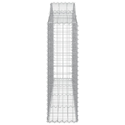Arched Gabion Baskets 7 pcs 200x30x100/120 cm Galvanised Iron