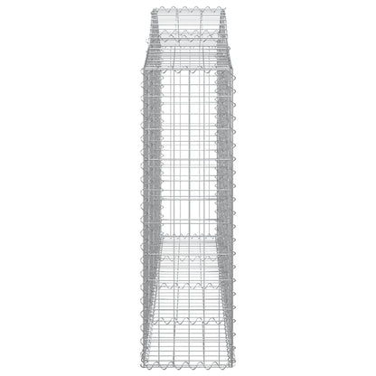 Arched Gabion Baskets 8 pcs 200x30x100/120 cm Galvanised Iron