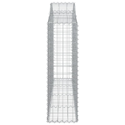 Arched Gabion Baskets 9 pcs 200x30x100/120 cm Galvanised Iron