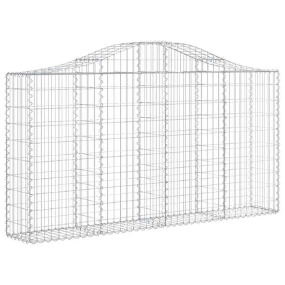 Arched Gabion Baskets 13 pcs 200x30x100/120 cm Galvanised Iron