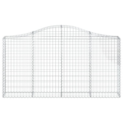 Arched Gabion Baskets 15 pcs 200x30x100/120 cm Galvanised Iron