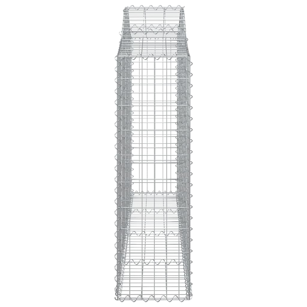 Arched Gabion Baskets 15 pcs 200x30x100/120 cm Galvanised Iron
