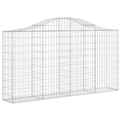 Arched Gabion Baskets 25 pcs 200x30x100/120 cm Galvanised Iron