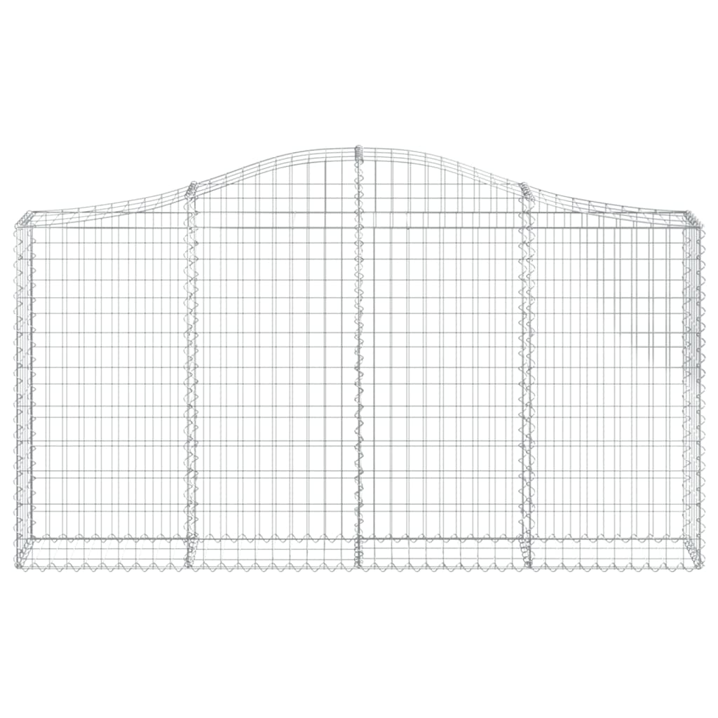 Arched Gabion Baskets 25 pcs 200x30x100/120 cm Galvanised Iron