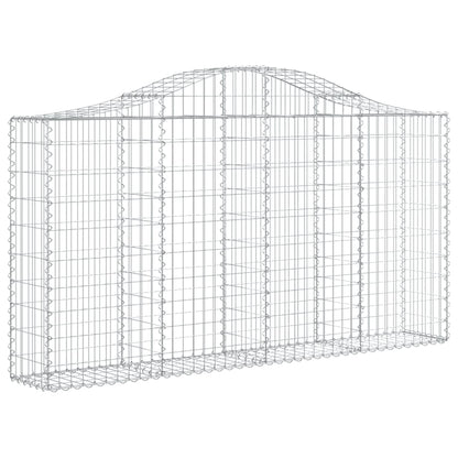 Arched Gabion Baskets 30 pcs 200x30x100/120 cm Galvanised Iron