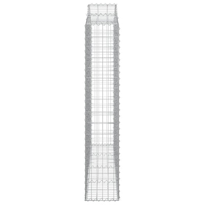 Arched Gabion Baskets 2 pcs 200x30x160/180 cm Galvanised Iron