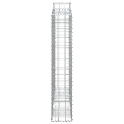 Arched Gabion Baskets 3 pcs 200x30x160/180 cm Galvanised Iron