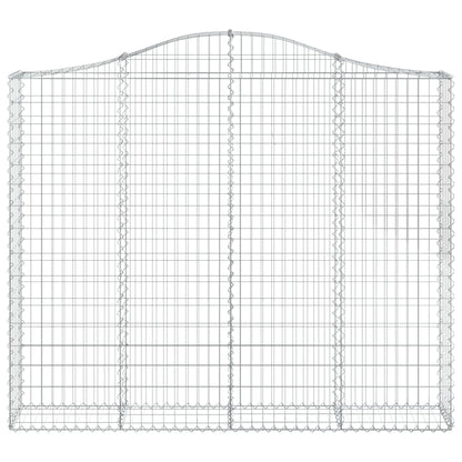 Arched Gabion Baskets 4 pcs 200x30x160/180 cm Galvanised Iron