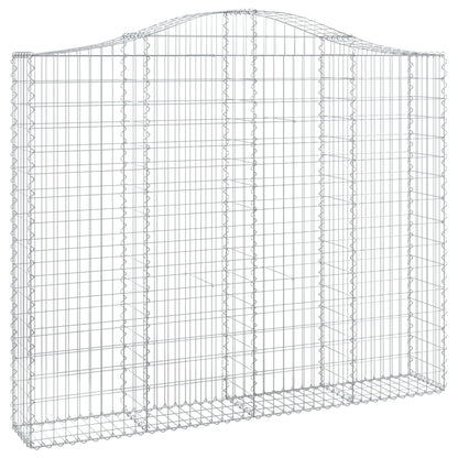 Arched Gabion Baskets 5 pcs 200x30x160/180 cm Galvanised Iron