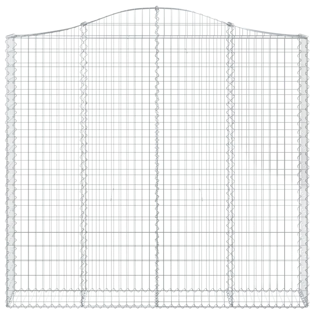 Arched Gabion Baskets 2 pcs 200x30x180/200 cm Galvanised Iron