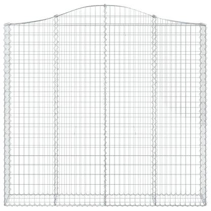 Arched Gabion Baskets 2 pcs 200x30x180/200 cm Galvanised Iron