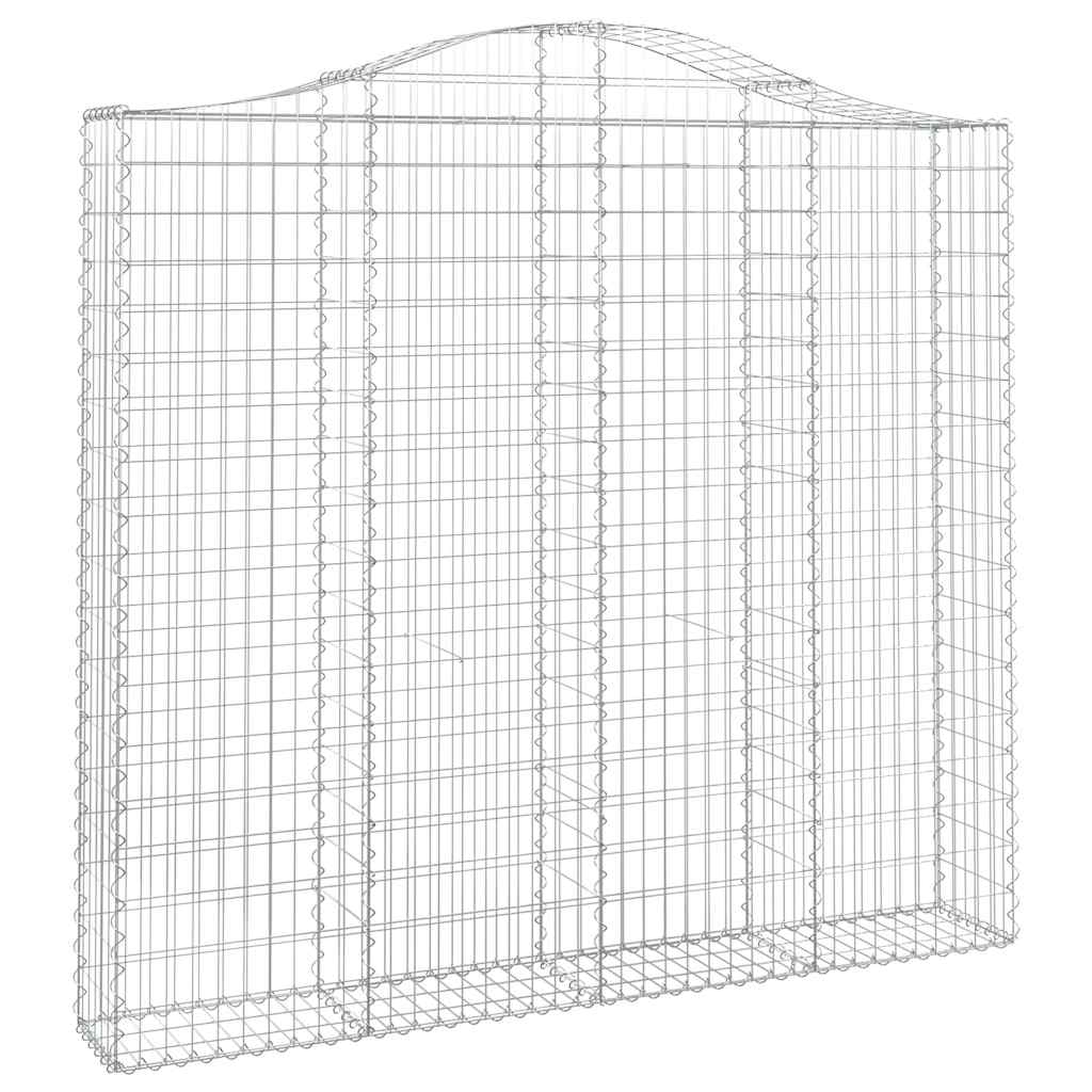 Arched Gabion Baskets 3 pcs 200x30x180/200 cm Galvanised Iron