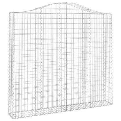 Arched Gabion Baskets 3 pcs 200x30x180/200 cm Galvanised Iron