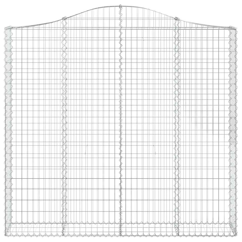 Arched Gabion Baskets 3 pcs 200x30x180/200 cm Galvanised Iron
