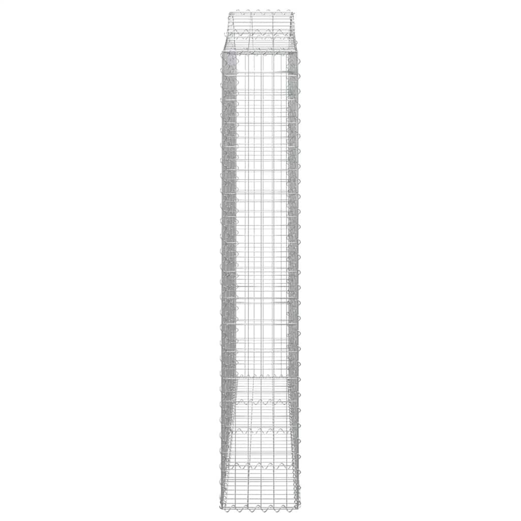 Arched Gabion Baskets 3 pcs 200x30x180/200 cm Galvanised Iron