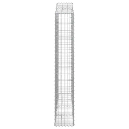 Arched Gabion Baskets 3 pcs 200x30x180/200 cm Galvanised Iron