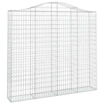 Arched Gabion Baskets 5 pcs 200x30x180/200 cm Galvanised Iron