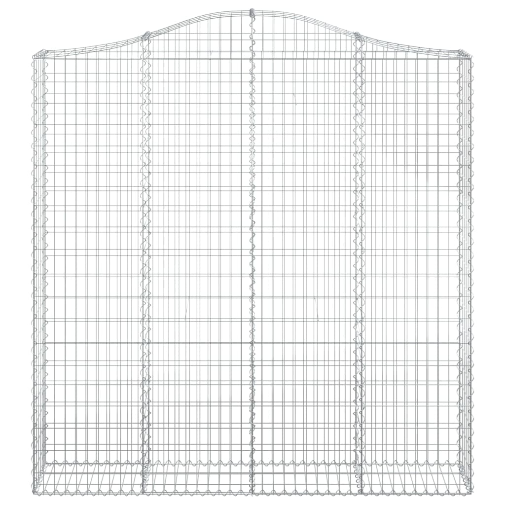 Arched Gabion Baskets 2 pcs 200x30x200/220 cm Galvanised Iron