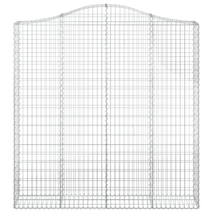 Arched Gabion Baskets 2 pcs 200x30x200/220 cm Galvanised Iron