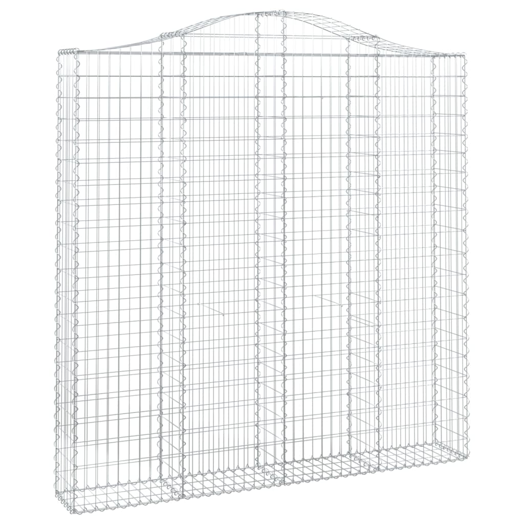 Arched Gabion Baskets 3 pcs 200x30x200/220 cm Galvanised Iron