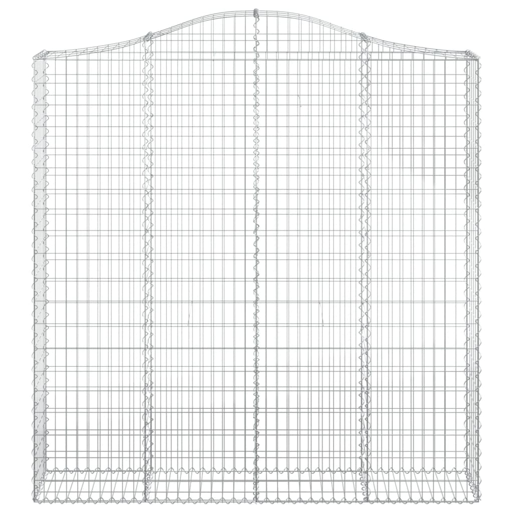 Arched Gabion Baskets 4 pcs 200x30x200/220 cm Galvanised Iron