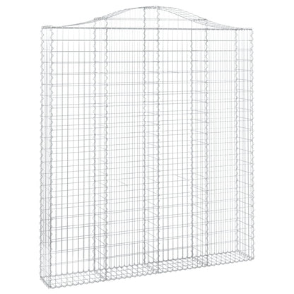 Arched Gabion Baskets 3 pcs 200x30x220/240 cm Galvanised Iron