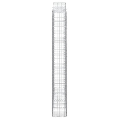 Arched Gabion Baskets 3 pcs 200x30x220/240 cm Galvanised Iron