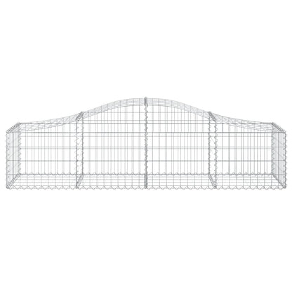 Arched Gabion Baskets 3 pcs 200x50x40/60 cm Galvanised Iron
