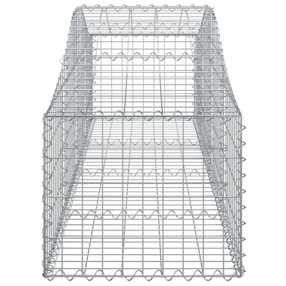 Arched Gabion Baskets 4 pcs 200x50x40/60 cm Galvanised Iron
