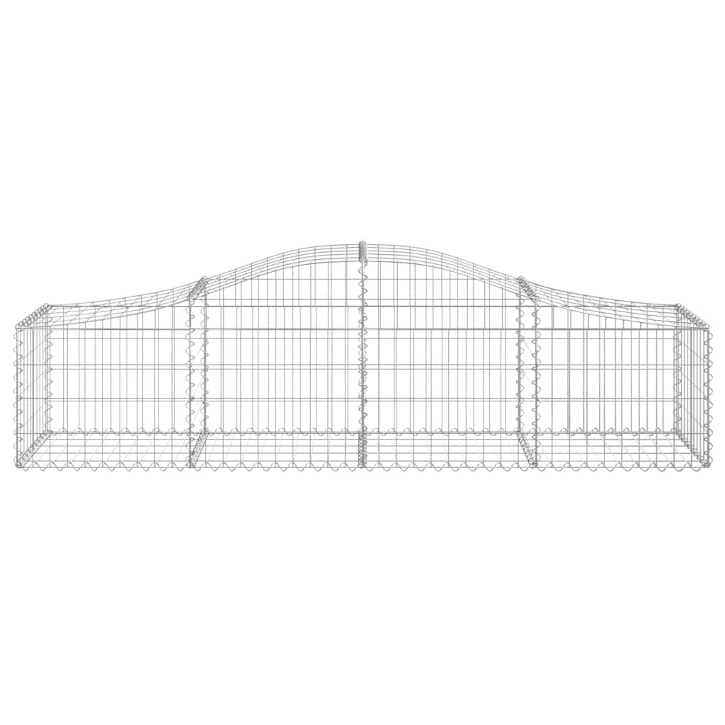 Arched Gabion Baskets 9 pcs 200x50x40/60 cm Galvanised Iron