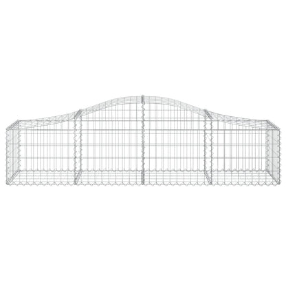 Arched Gabion Baskets 9 pcs 200x50x40/60 cm Galvanised Iron