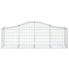 Arched Gabion Baskets 2 pcs 78.7"x19.7"x23.6"/31.5" Galvanized Iron