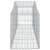 Arched Gabion Baskets 2 pcs 78.7"x19.7"x23.6"/31.5" Galvanized Iron