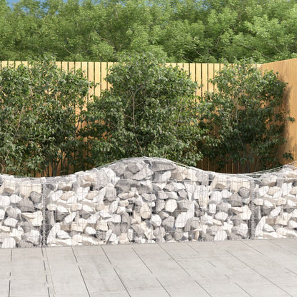 Arched Gabion Baskets 8 pcs 200x50x60/80 cm Galvanised Iron