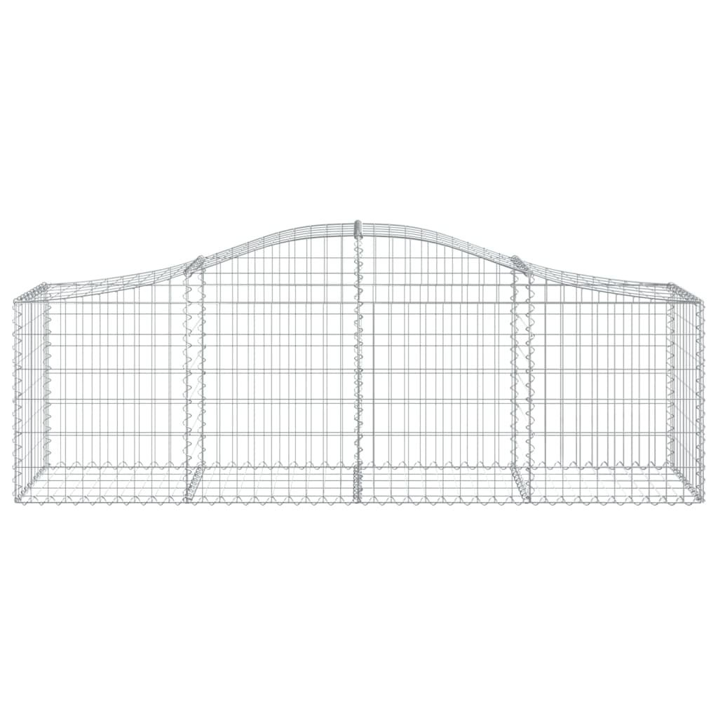 Arched Gabion Baskets 9 pcs 200x50x60/80 cm Galvanised Iron