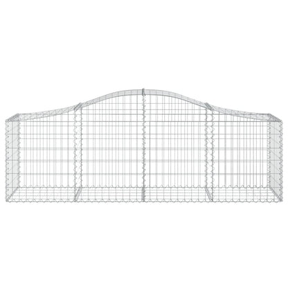 Arched Gabion Baskets 15 pcs 200x50x60/80 cm Galvanised Iron