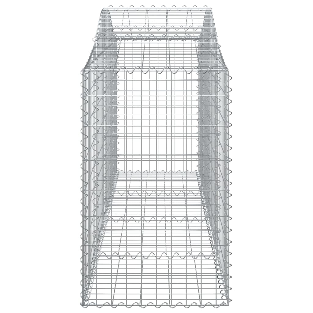 Arched Gabion Baskets 2 pcs 200x50x80/100 cm Galvanised Iron