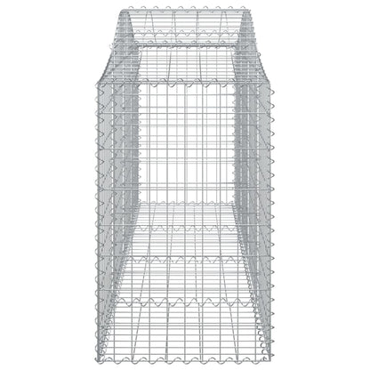 Arched Gabion Baskets 2 pcs 200x50x80/100 cm Galvanised Iron