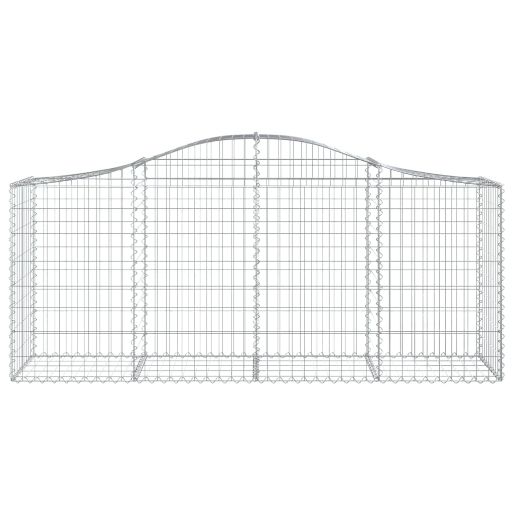 Arched Gabion Baskets 3 pcs 200x50x80/100 cm Galvanised Iron